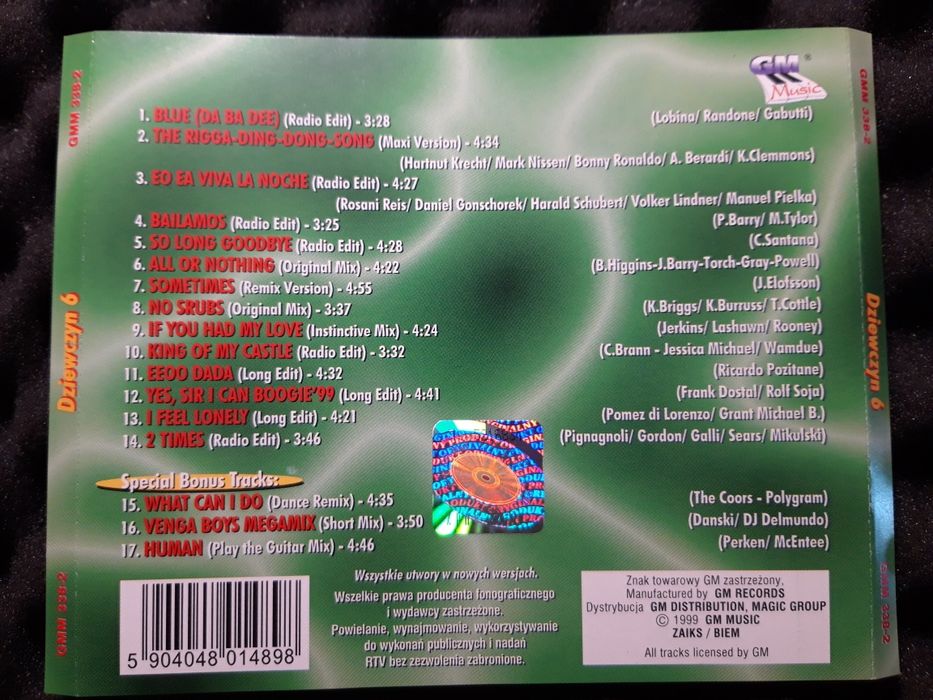 Dziewczyn 6 (CD, 1999)