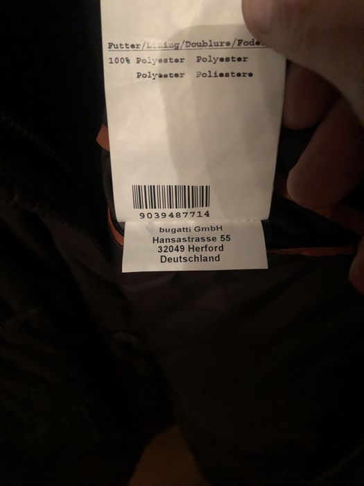 Куртка мужская «весна/осень» «Bugatti”, коричневая на синтепоне.