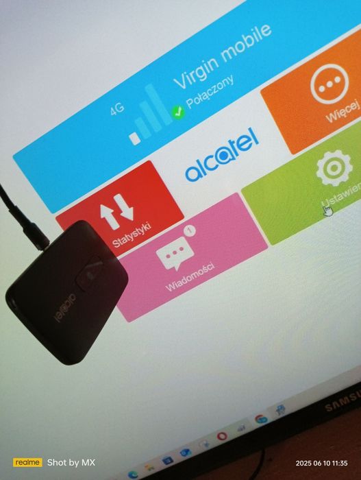 ROUTER Karta SIM LTE 4G WiFi i USB przenośny do laptopa Alcatel