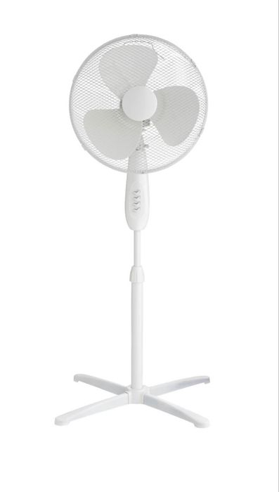 Ventoinha de Pé Branca 40cm - 3 Velocidades - Altura Regulável