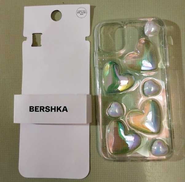 Чохол прозорий жіночий для iPhone 11/XR із переливчастими серцями