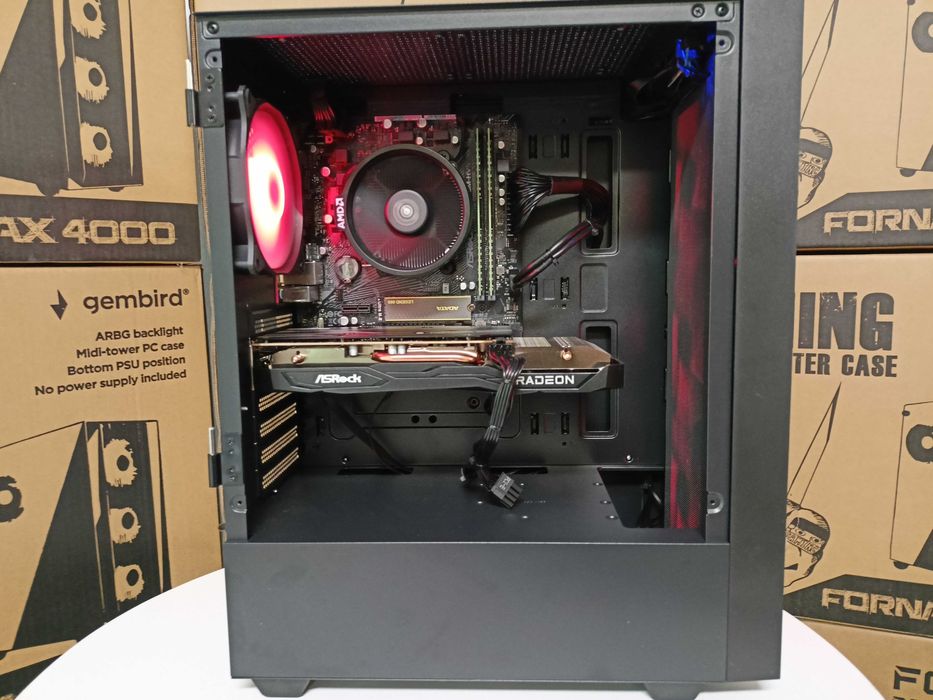 Nowy Komputer Gamingowy Ryzen 3600 1TB 16GB RX 7600 8GB FV23 Gwarancja