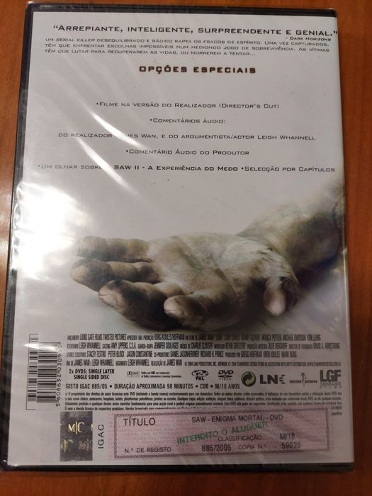 Dvd - Saw enigma mortal novo selado