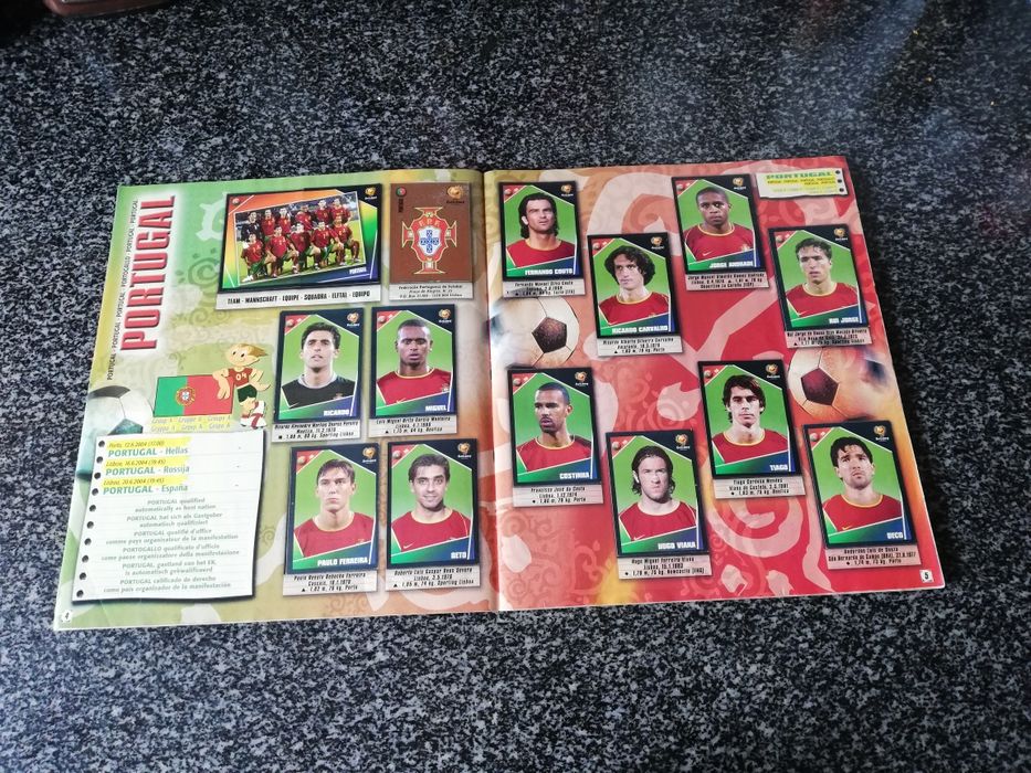 caderneta Futebol Euro 2004 Portugal