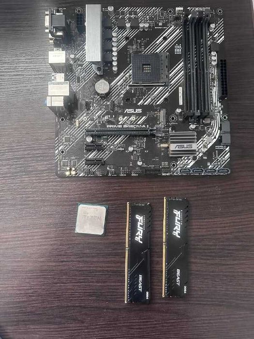 Ryzen 5 5600G, Asus PRIME B450M-A II, Kingston Fury DDR4-3200 16GB