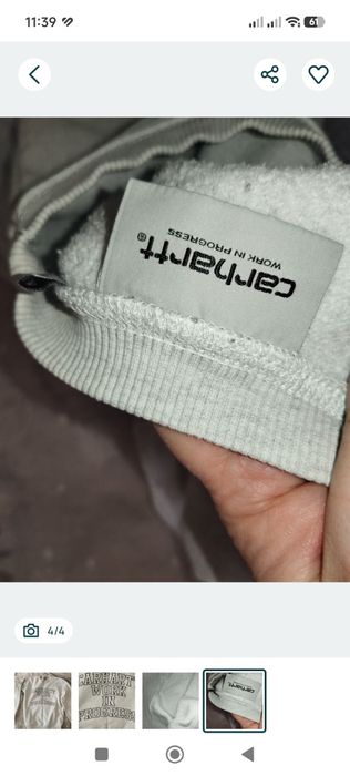 Ciepła bluza dresowa Carhartt M 38 szara