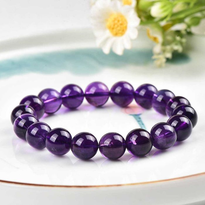 ALGT - Pulseira grande e exclusiva de ametista natural - 39.45 g