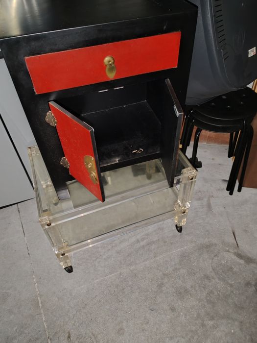 Mesinha de apoio, mesa de cabeceira, estilo oriental