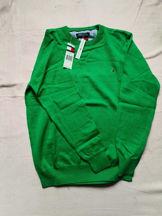 Swetr męski sweterek Tommy Hilfiger nowy zielony nowość