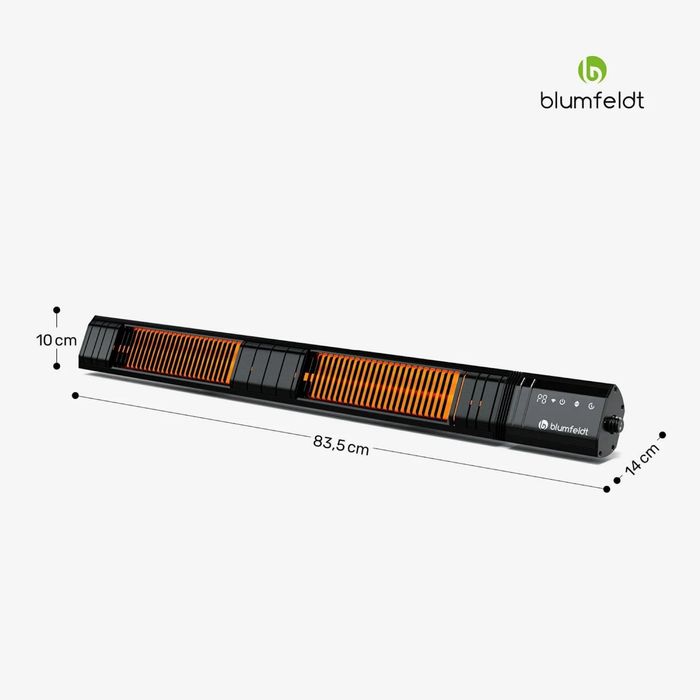 Обігрівач інфрачервоний Klarstein Gold Bar 3000 Вт Чорний (10046347)