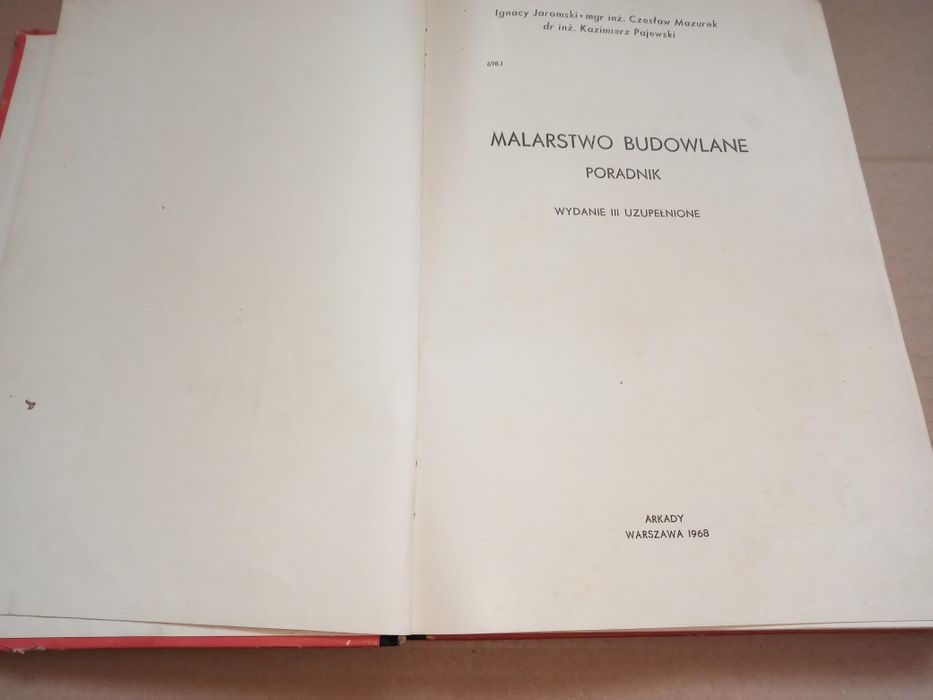 I.Jaromski, Cz. Mazurek Malarstwo Budowlane 1968r.