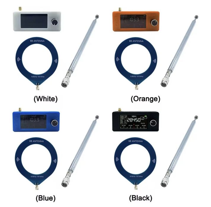 Радіо ATS mini DSP Si4732 0.5-108MHz CB MW LW SW AM USB LSB SSB FM, дві антени в комплекті, зарядний кабель 2026 р.