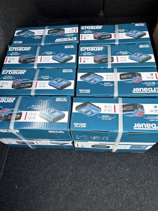 Zestaw Erbauer akumulator 5Ah + 2Ah z ładowarką 6A 18V
