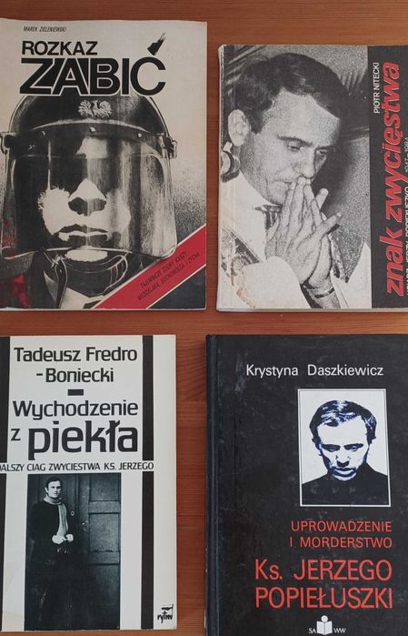 Zbiór 4 książek Ksiądz Jerzy Popiełuszko