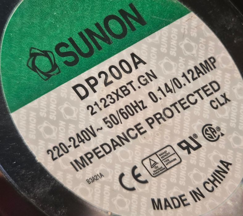 Вентилятор SUNON 120x38мм, 220VAC