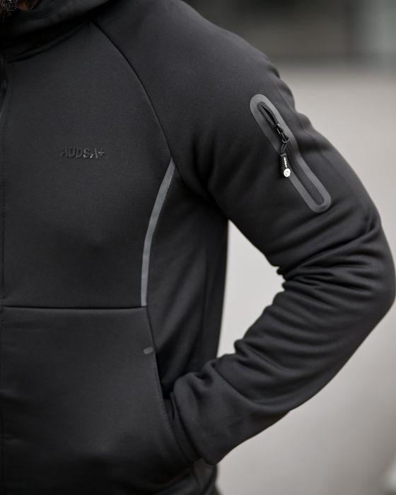 чоловічий спортивний костюм чорний/комплект кофта штани чорні