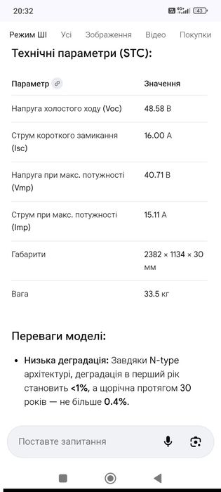 Сонячна панель Longi Solar LR8-66HGD-615M Bifacial
