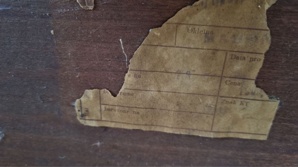 Barek obrotowy szafka narożna patyczak PRL witryna komoda