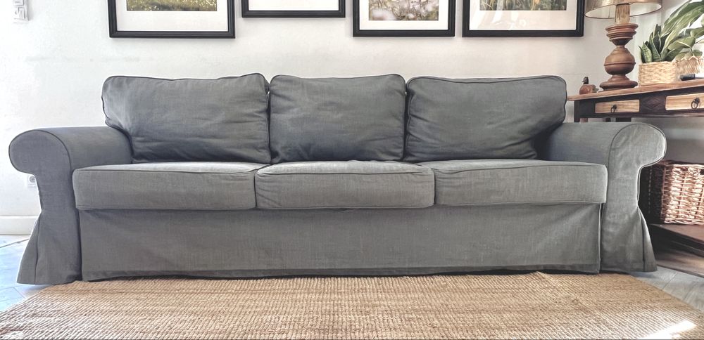 Sofa kanapa łóżko wersalka rozkładana z pojemnikiem na pościel IKEA EVERTSBERG 3 osobowa