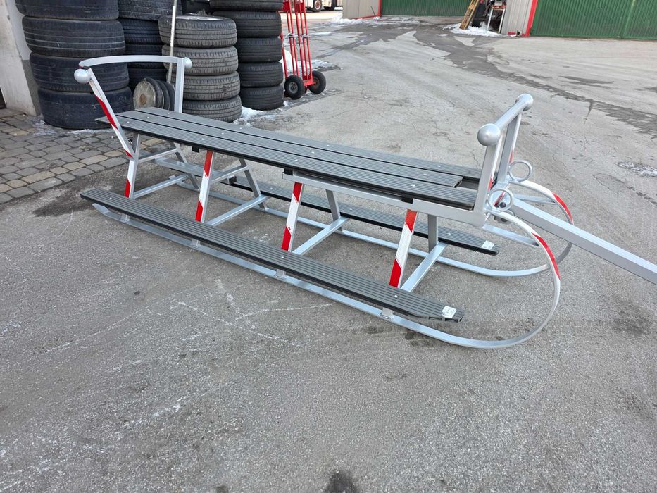 Sanki Kuligowe / Masywne Duże Sanie do Quada Traktora Siedzisko 195cm