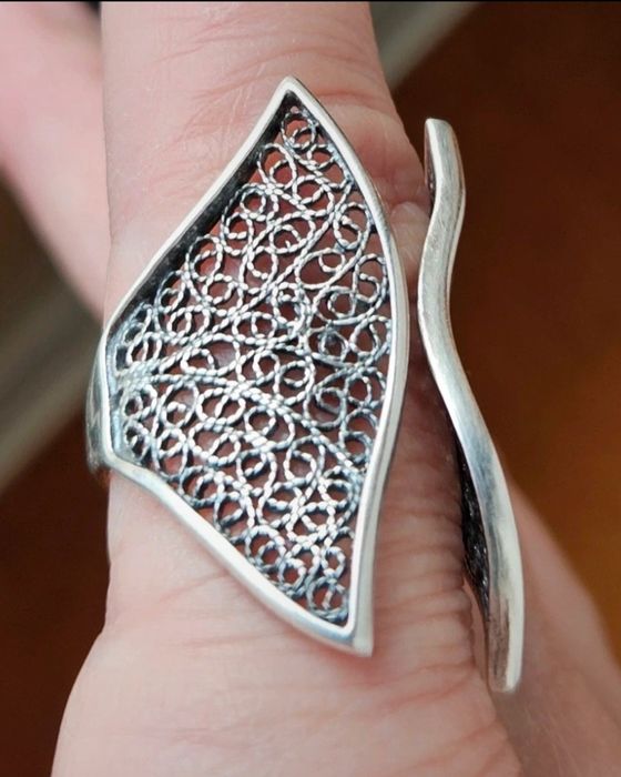 Anel Filigrana Portuguesa - prata 925