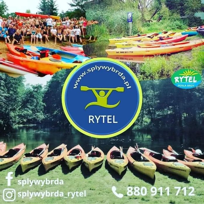 Wypożyczalnia kajaków Rytel rzeka Brda Wielki Kanał Brdy