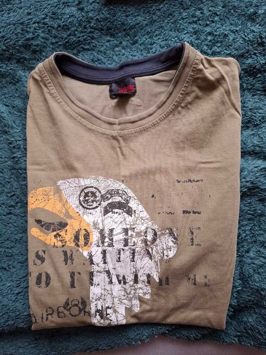 ZARA MAN t-shirt L kolor khaki krótki rękaw oryginalna