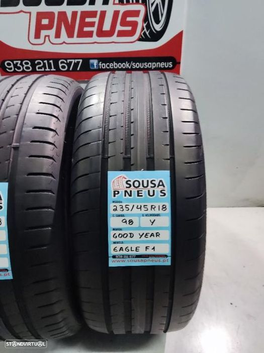2 pneus semi novos 235-45r18 good year - oferta dos portes