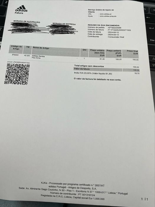Adidas samba novas na caixa