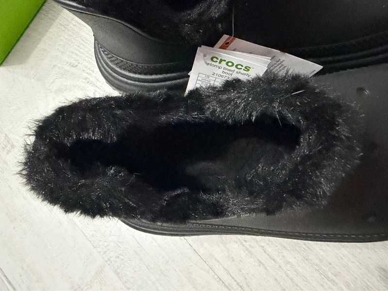 Crocs Stomp Lined Shorty Boot pół buty śniegowce z futrem wodo odporne