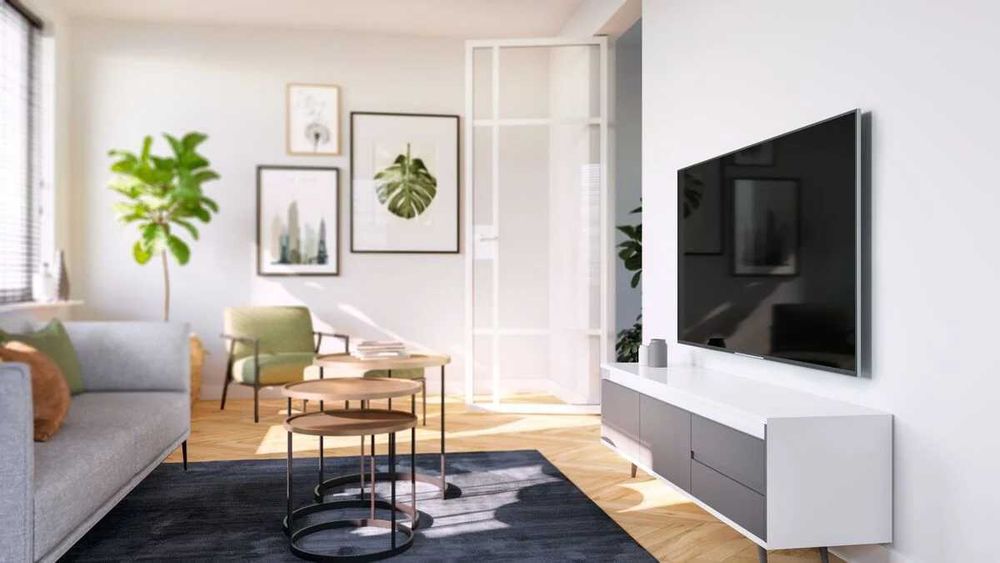 Кронштейн для тв 32" 40" 42" 43" 46" 50" 55" плоский фіксований Brateck KL37-44F Кріплення для телевізора Кронштейн на плазму