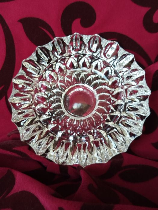 Kryształowa popielniczka z PRL