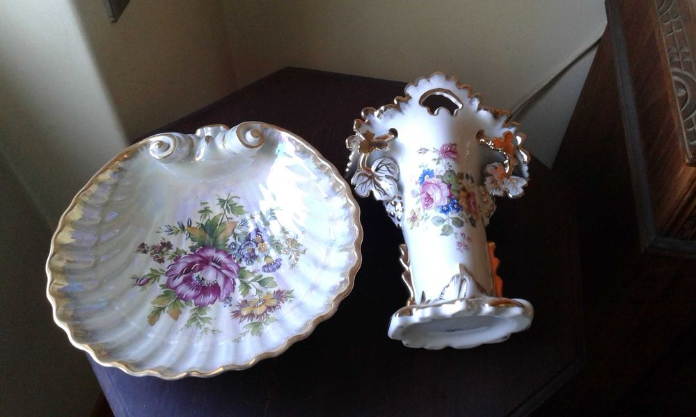 Porcelana fina Artibus. Jarra e taça, lindas!