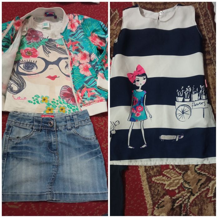 Гарні літні речі  для дівчинки 110-116 спідниця сукня ветровка