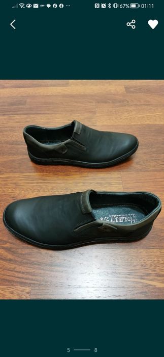 Skórzane Buty Męskie Wsuwane Lekkie Wygodne