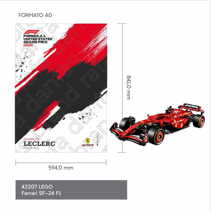 Poster para impressão Ferrari S24 F1 Lego MOD2
