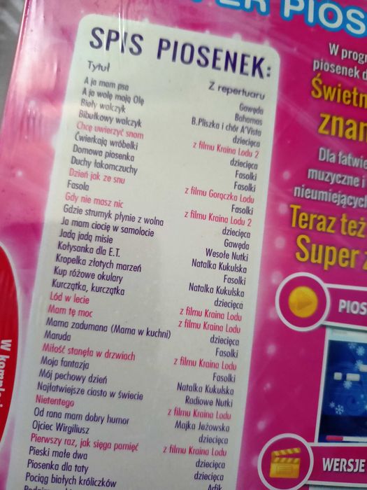 Zestaw Karaoke dla dziewczynek na DVD Nowy