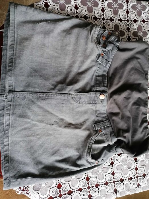 Spódnica ciążowa jeansowa szara