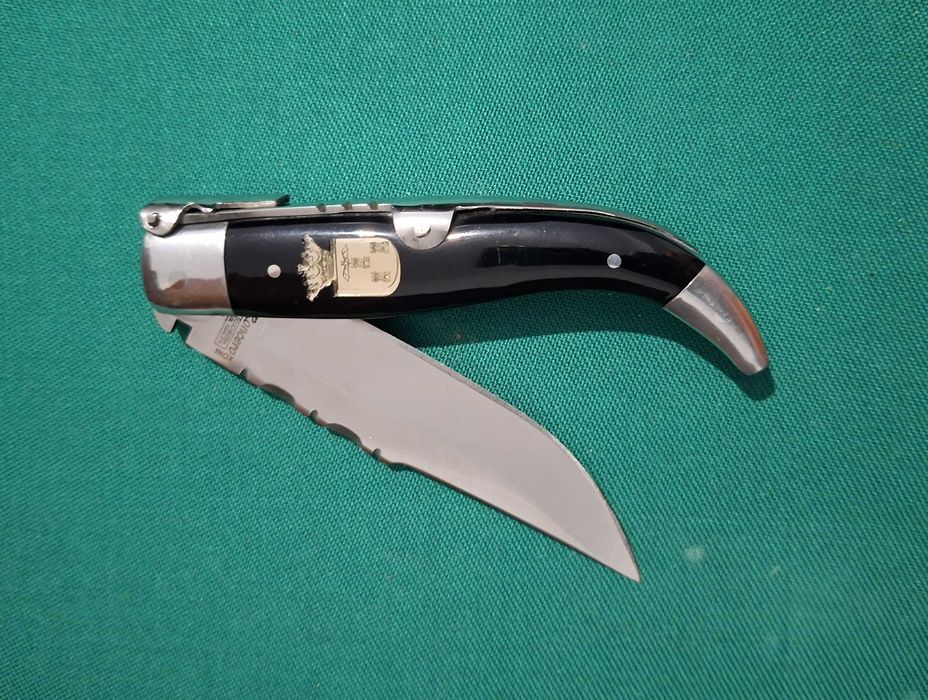 Canivete/Navalha artesanal Roncero Albacete, com logotipo, bolsa, NOVO