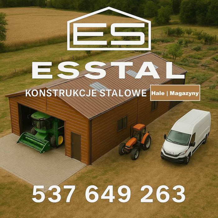Garaż Blaszany | HALA MAGAZYNOWA | Wiata + Wysoki Wjazd  – ESSTAL*