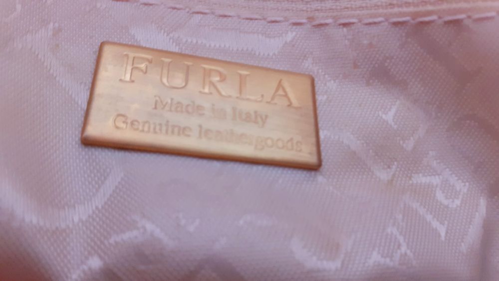 Mala beje original Furla em muito bom estado