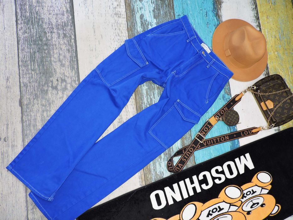 Primark Niebieskie spodnie jeans boczne kieszonki 38