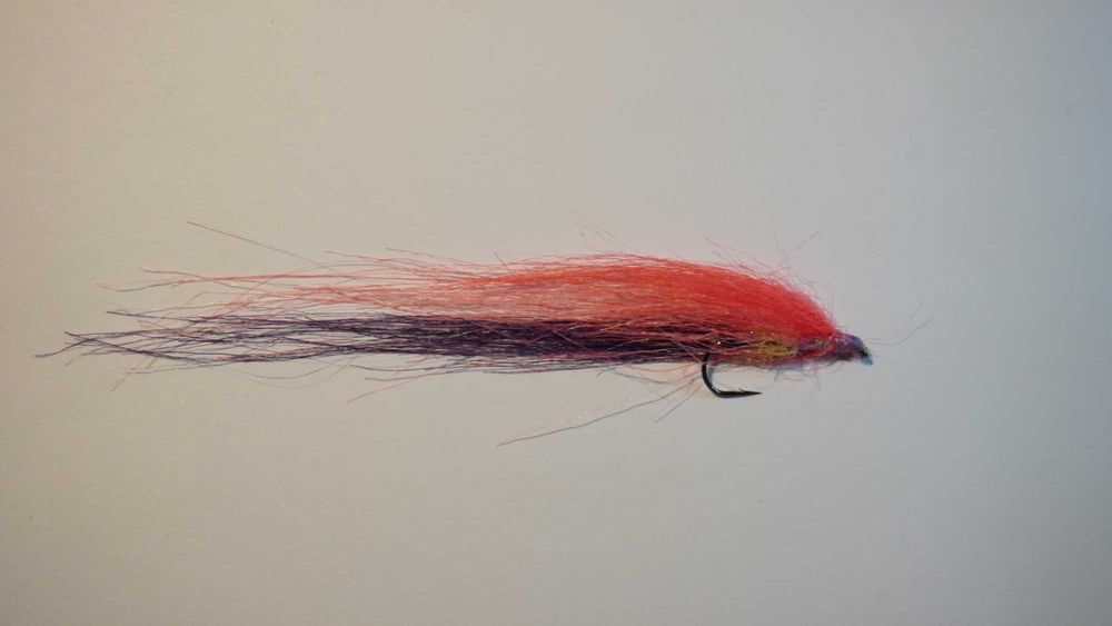 Przynęta muchowa / spinningowa czerwono - fioletowa