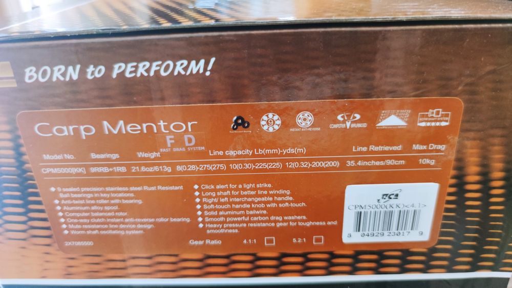 Продам новую карповую катушку TICA Carp Mentor с запасной шпулей