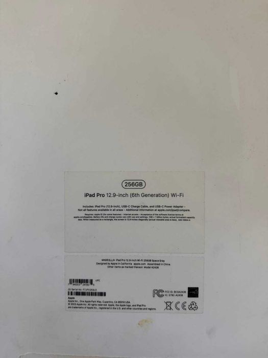 Apple iPad Pro 12.9 2022, 256GB, Space Gray