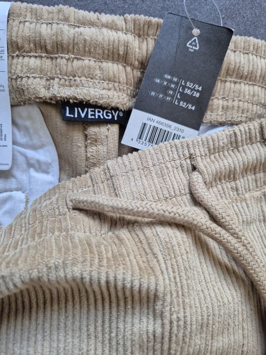 Livergy nowe sztruksy męskie  L 52/54