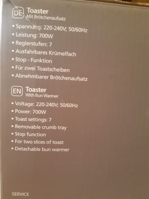 TOSTER Na Tosty Do Grzanek Chrupiący Chleb IMPOLIO Classic