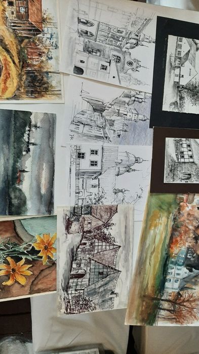 Obrazy malowania i rysunku różne pracę akcesoria