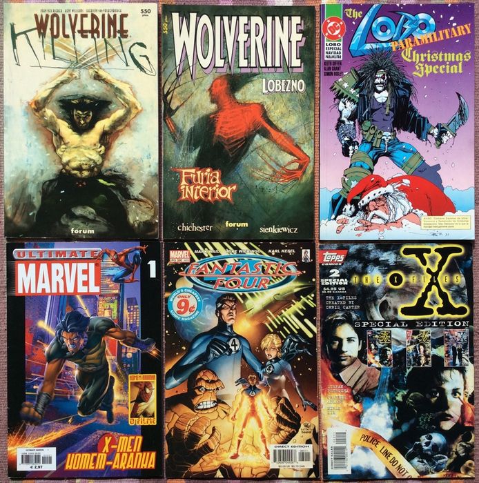 Wolverine, Lobo, X-Files, Fantastic Four