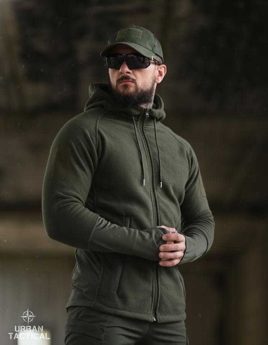 Тактична флісова кофта Tactical Олива тепла S-XXXL Без передоплати!